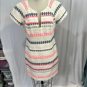 Trina Turk striped Pink and Blue Sheath Mini Dress